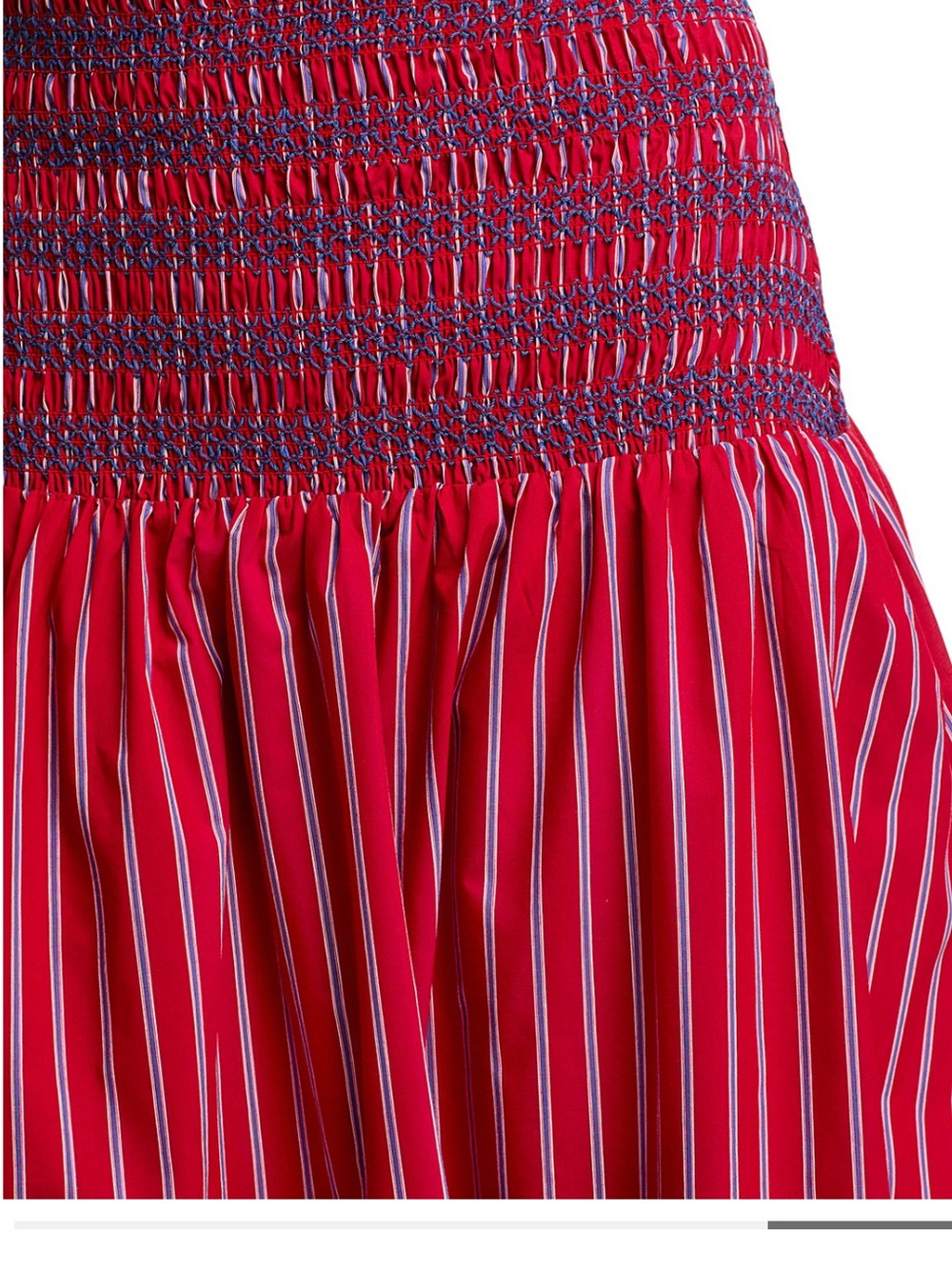 Line & Dot Strapless Pink Smocked Maxi Dress with Striped Skirt - Picture 5 of 5